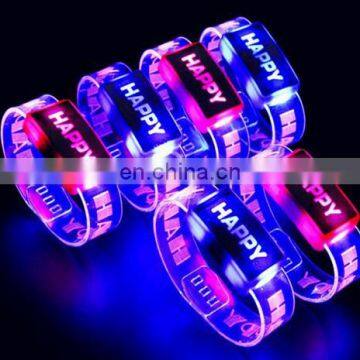 low price led bracelet vibrate led bracelet or sound control led bracelet