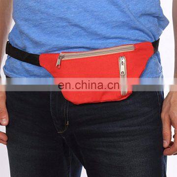 Multi-Use Two Zipper Cell Phone Pocket Travel Simple Fanny Pack PU photo-3