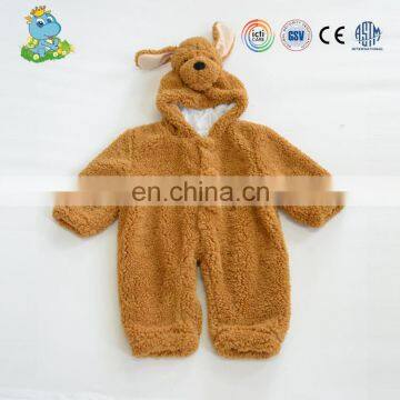 Custom high quality animal shape baby winter rooper clothes