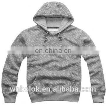 Men's breathable knitted cotton all-over printed pullover with hood casual man pullover