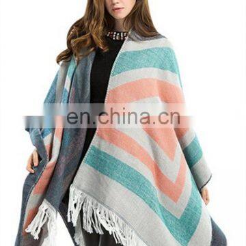 wholesael new style fashion woman mix color poncho