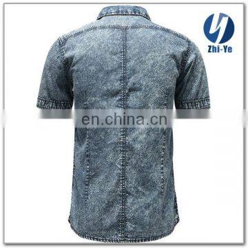 in Stock Items Latest Fashion Cotton Denim Shirt photo-4