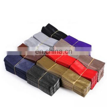 Wholesale ready stock Matte Black Gusseted Aluminum Foil Tea Packaging Bags with tear notch for various color