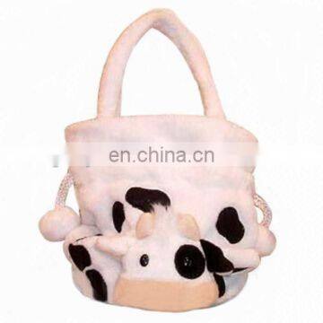 Kid's favourite gift soft plush cow handbag