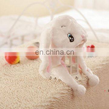 Lovely Plush Animal Design Head Hat White Rabbit Plush Winter Hat for Kids With Long Ears photo-3