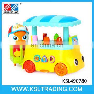 Colorful ice cream cart electric toy with light and music for baby