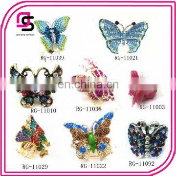 2014 fashion butterfly rings,butterfly wedding gift