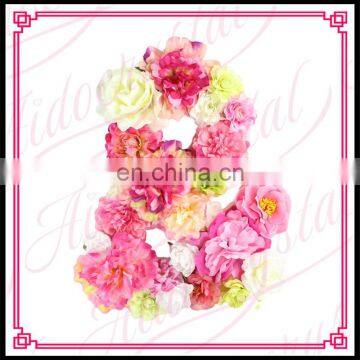Aidocrystal Latest Product Simulation Flower Letter & for Wedding Bridal Bridegroom Name Combination Decorative photo-4