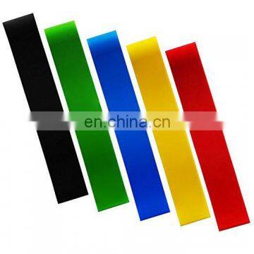 5 levels workout exercise elastic resistance loop bands set with custom logo