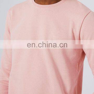 100% Cotton Plain Pullover Mens Sweatshirts Without Hoods photo-3