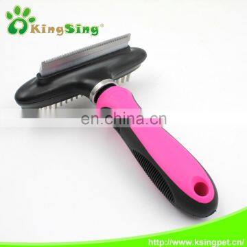 2 in 1 faded hair and massage dog brush, dog brush for shedding for aLL sizes of pets with long and short hair