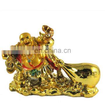 Ratna Handicrafts Feng Shui Laughing Buddha Drag The Money Potli