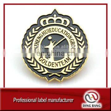 Hot Selling OEM Accepted Butterfly Button Type And Color Filled Gold Casted Embossed Logo Souvenir Custom Made Badge