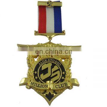 Custom Medal Ribbon/ Military Commemoration Gold Medal/ Medal Manufacturer