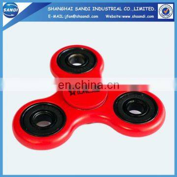 Customized logo printed red spinner hand