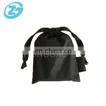 Customized cheap black small 210D polyester drawstring bag