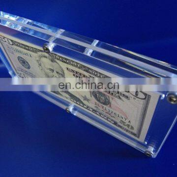 acrylic money currency display holder case,Currency Display Dollar Case Frame