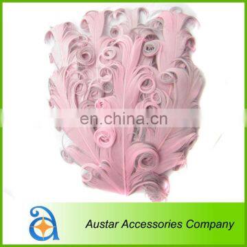 Pink / Grey Goose feather pads for women shoes