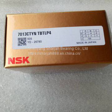 single row angular contact ball bearing NSK 7013CYTN spindle Bearing NSK 7013