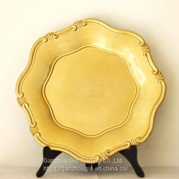 Christmas Decoration Plastic Charger Plate YF-60034 photo-3