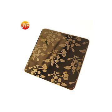 JYFM022 0.3-6mm Cheap Stamped Double Ti-gold Color Stainless Steel Decorative Sheets photo-5