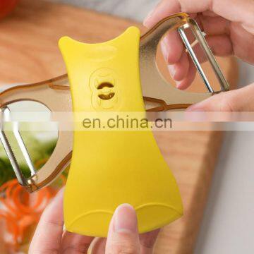 High Quality Stainless Steel 2 In 1 Potato Peeler And Cutter Fruit Peeler Vegetable Peeler With 2 Blades