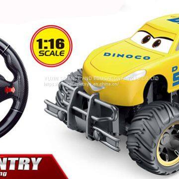 Hot High Speed Electric RC Toy Cars 1:16 Scale Toy Cars Radio Remote Control Toy Cars in Yellow Educational Toy for Kids Gift Cars Toy 777-51A