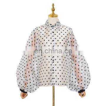 Cotton Silk Ladies Women Fashion Shirt Clothing Casual Simple Custom Summer