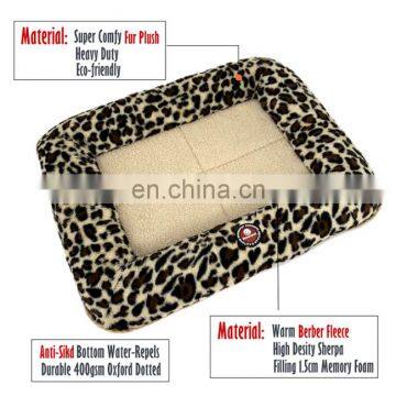 HQP-JJ46 HongQiang Thickened Rabbit Plush Square Pet Pad Deep Sleep Pet Pad for Small, Medium and Large Dogs