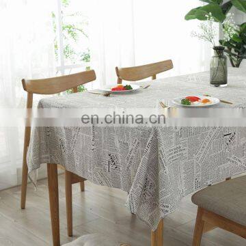 Table Cloth Wholesale English Newspaper Pattern Cotton Linen Table Cloth photo-2