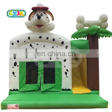 en14960 new year out door inflatable dalmitan bouncer jumping bouncy castle column slide on sale