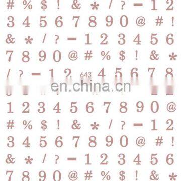 JOYFUL 634-643 Golden Rose gold letters Words numbers 3d laser Holographic nail sticker