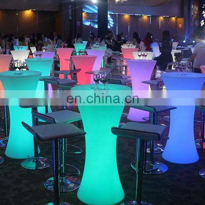 High quality led rechargeable bar table,led wedding table for indoor and outdoor