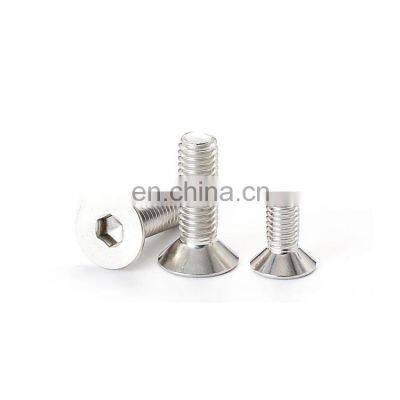 DIN7991 stainless steel m3 hex socket csk head cap screw m8x50 flat head allen hexagon bolt