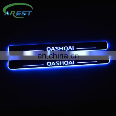 LED Car Door Sill Scuff Pedal Threshold For Nissan Qashqai J10 J11 2009-2019 Acrylic Welcome Pedals Cover Car Exterior Accessory