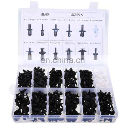 350PCS 12kinds  Rivet Bumper Door Trim Panel Retainer  Fastener   Clip Kit