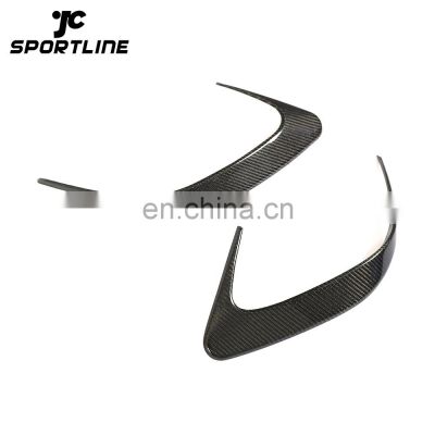 Pure Carbon Fiber W166 Rear Bumper Scoop Trim Cover for Mercedes Benz GLE63 AMG 15-18