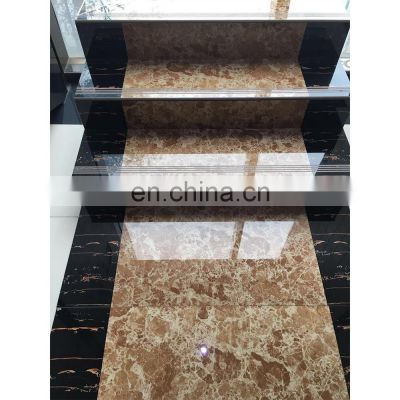 foshan stock stair tile marble design non slip groove surface 1200*470mm stair tile