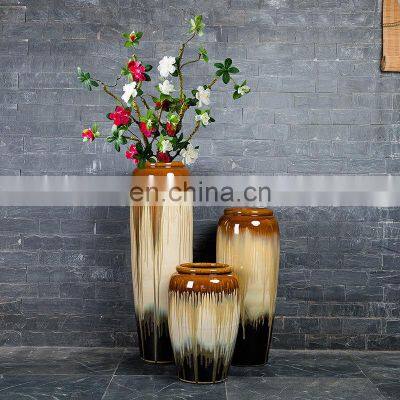 Living room villa floor-to-ceiling vase, study and dining room ceramic decorations