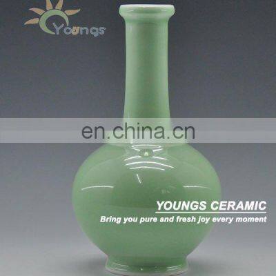 Antique Qing dynasty Green China Vase