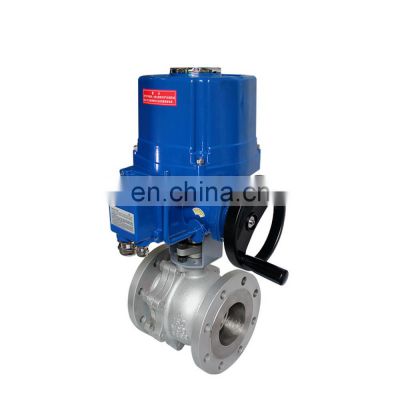 COVNA 2 Way 24V DC SS304 Explosion Proof Flange End Electric Actuator Ball Valve Motorized Electric Flange Ball Valve