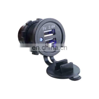 Electricity Dual USB Modified Car Charger Dual USB Car Charger 12V for Motorcycle Scooter and Car