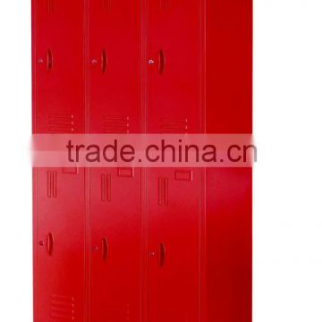 Chinese Manufacturer Metal Furniture Changing Room KD Structure Powder Coated 6 door storage steel locker/wardrobe