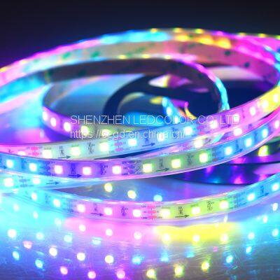 WS2811 Digital Addressable LED Strip 12V Programmable 5050 RGB 5M 60 LED Strip Dream Color White PCB Waterproof