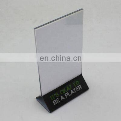 Clear Acrylic Sign Holder for Table Card Menu or Drink Display photo-5
