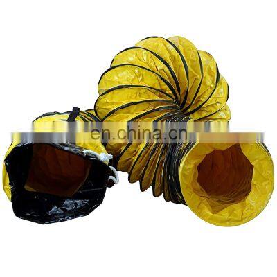 6 Inch PVC Fabric reinforced vinyl coated Blower Duct  spring steel helix Collapsible Flexible Ventilation Air Duct