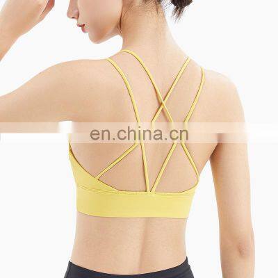 Sexy Beauty Back Sports Bra Female Fitness Running Vest Shockproof Bra Cross Spaghetti Straps Lulu Yoga Clothes photo-3