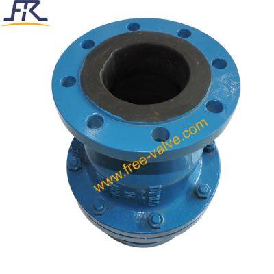 double flange rubber lined swing check valve for chemical medium