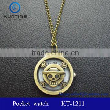 Alibaba .com antique skull round pocket watch