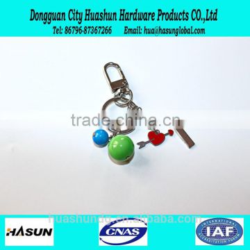 factory supply ball shape cheap price metal keychain